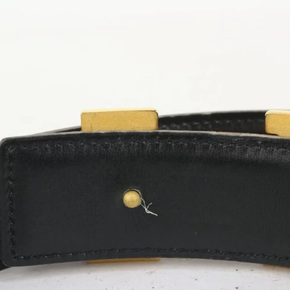 Hermès 32mm Reversible H Logo Belt Kit Brown x Black x Gold 1H96a